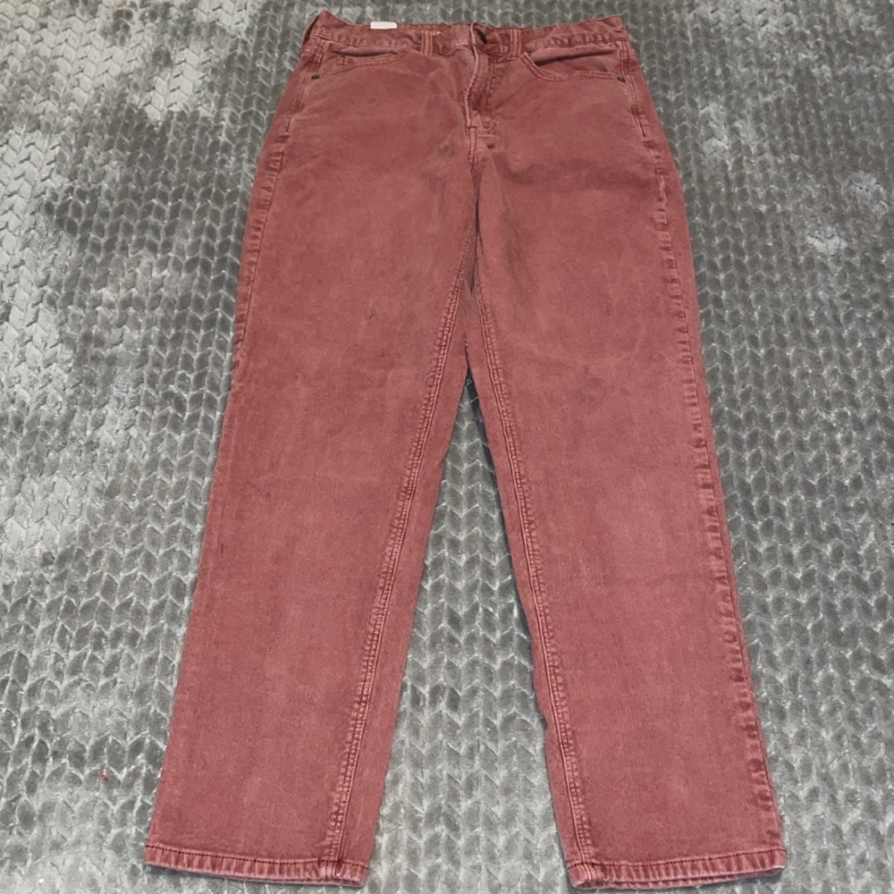 American Eagle Mom Jean Corduroy Super Stretch Pants. Size 6. Terra Cotta. - Picture 5 of 9